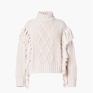 Goldbergh Brit Cable Knit Fringe Sweater